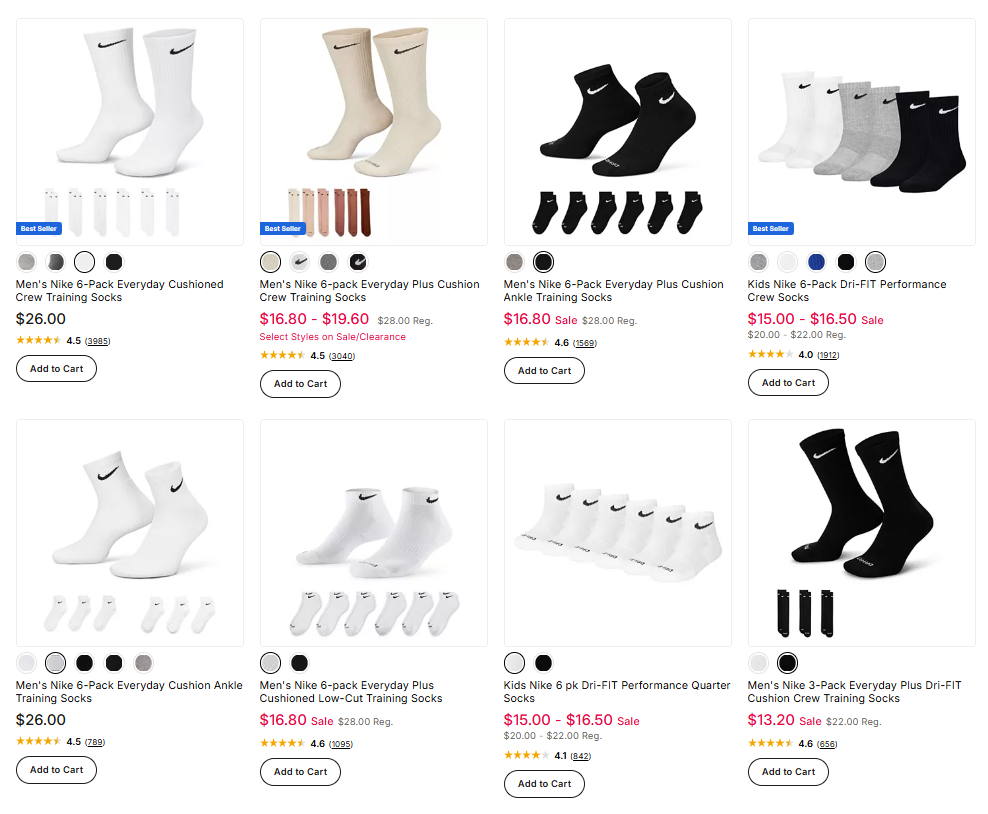 Nike 6-pack Socks Deal at Kohl’s: Save $11.20