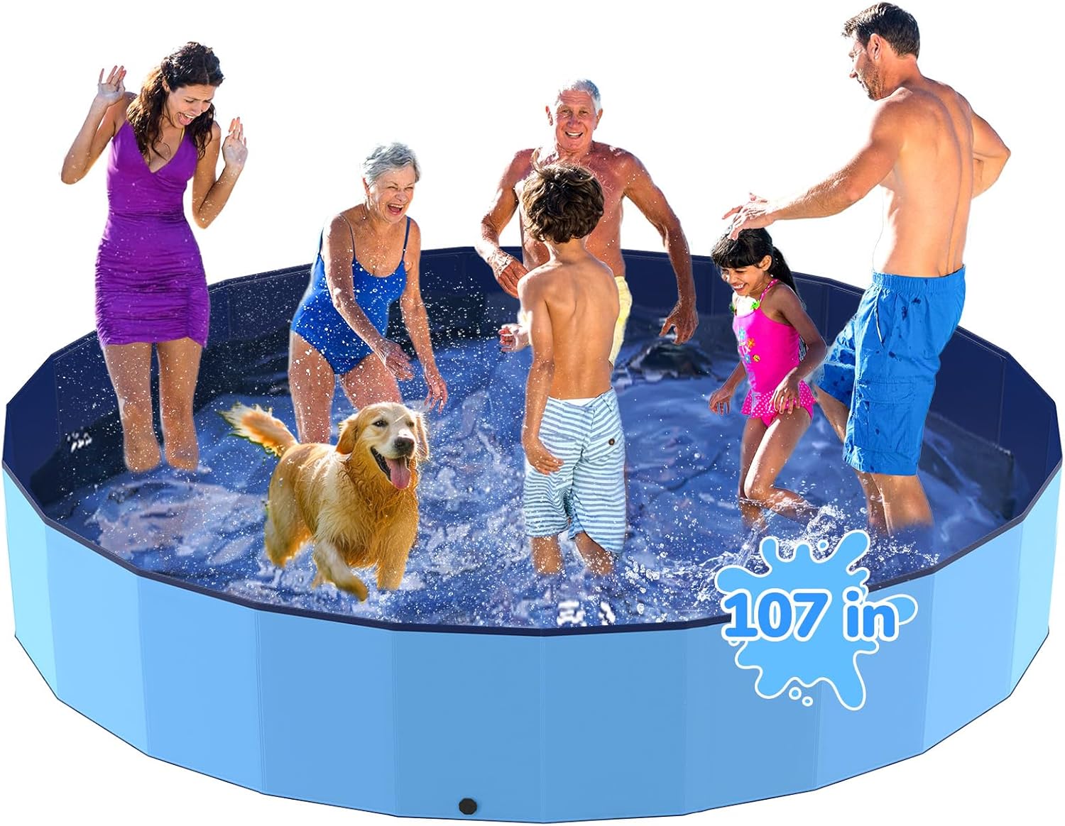 Bilibara 107'' Foldable Dog Pool, Kiddie Pool, Heavy Duty No deal at Amazon