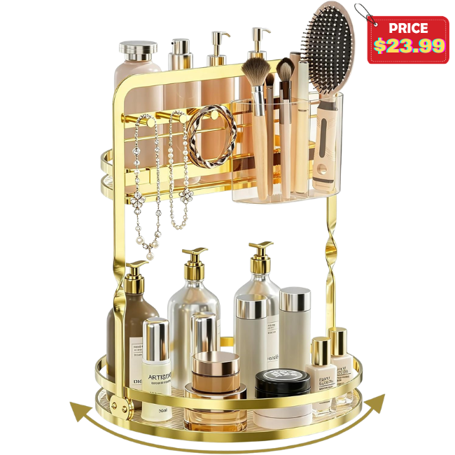 Rotating Makeup Organizer Promo: Save on Amazon