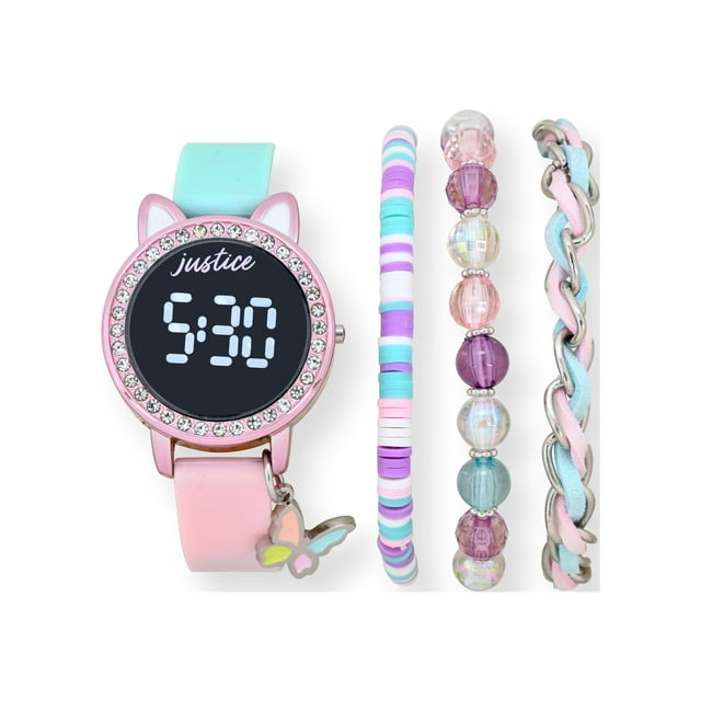 Justice Girl’s LED Silicone Watch & Bracelet Set Deal at Walmart