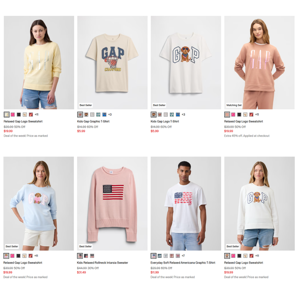 GAP Factory Clothing Clearance Sale: Up to 70% Off from $5.99