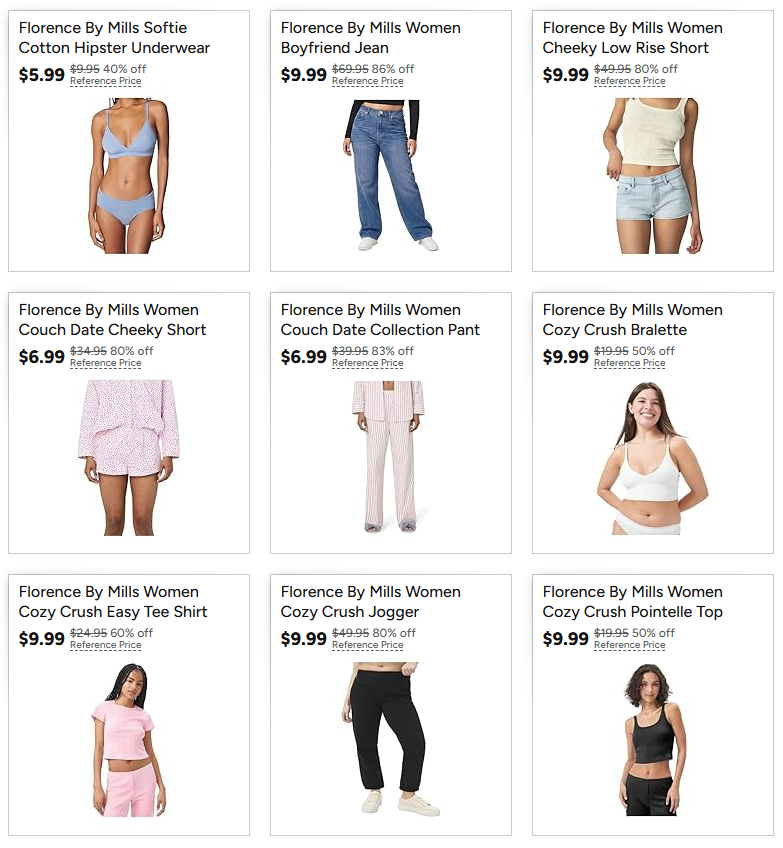 Florence by Mills Apparel Sale at Woot: $9.99 or Less