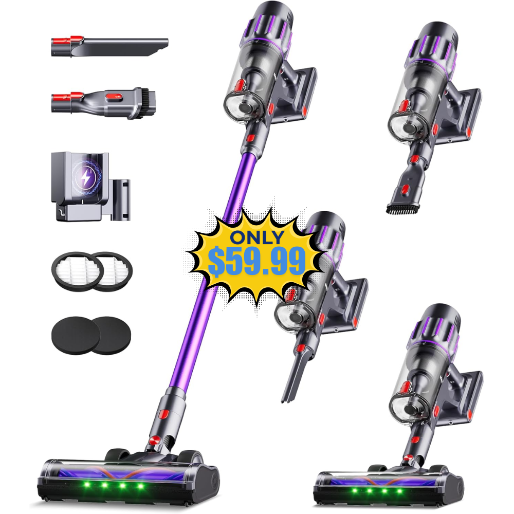 90Mins Cordless Vacuum Cleaner Deal: Save 22% at Amazon