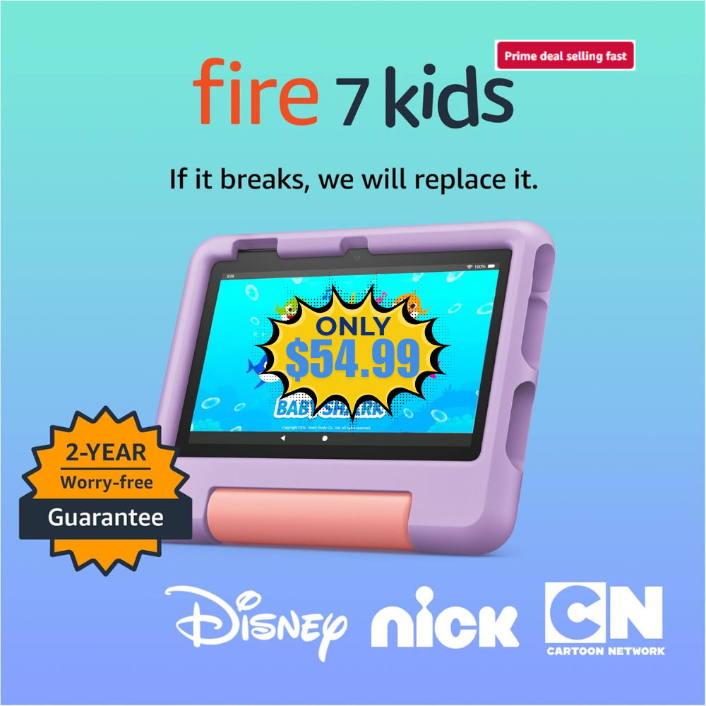 Amazon Fire 7 Kids Tablet 16 GB Deal: Save 50%