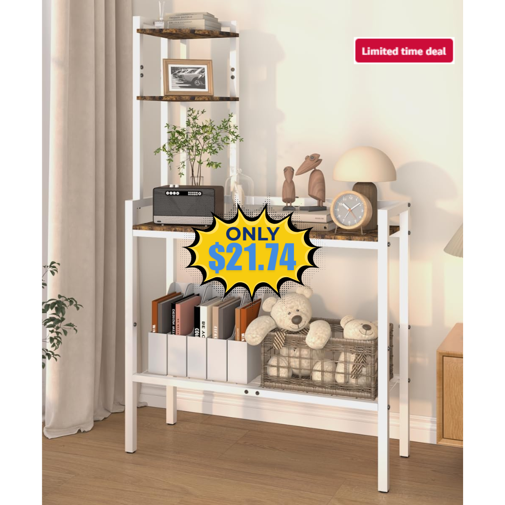 4 Tier Corner Shelf Stand Deal: Save 50% at Amazon