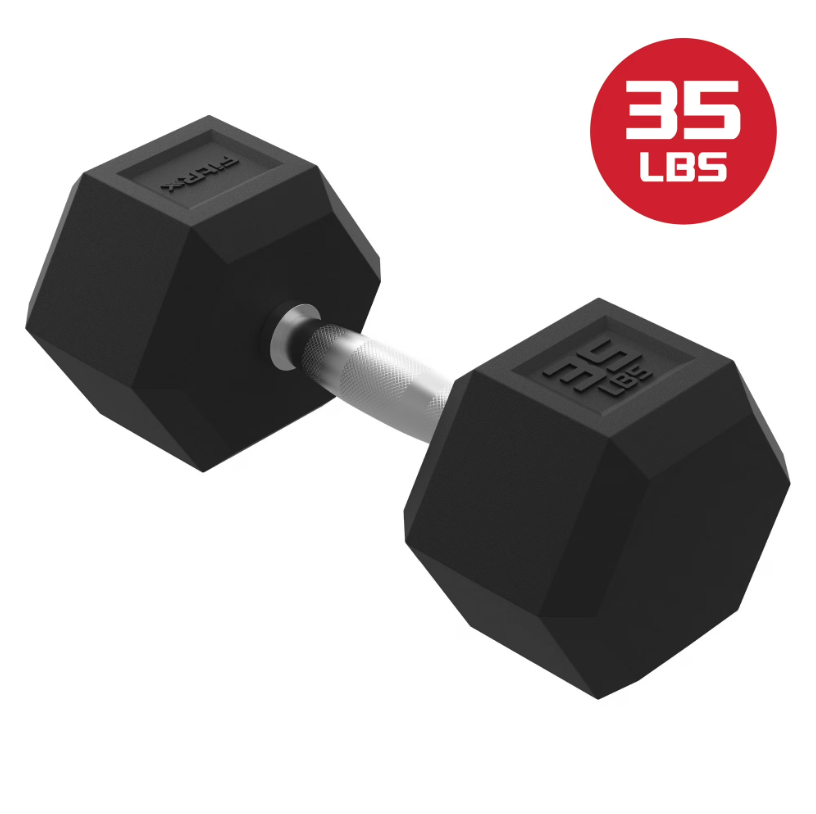FitRx 35lbs Rubber Hex Dumbbell Deal: Save $12 at Walmart