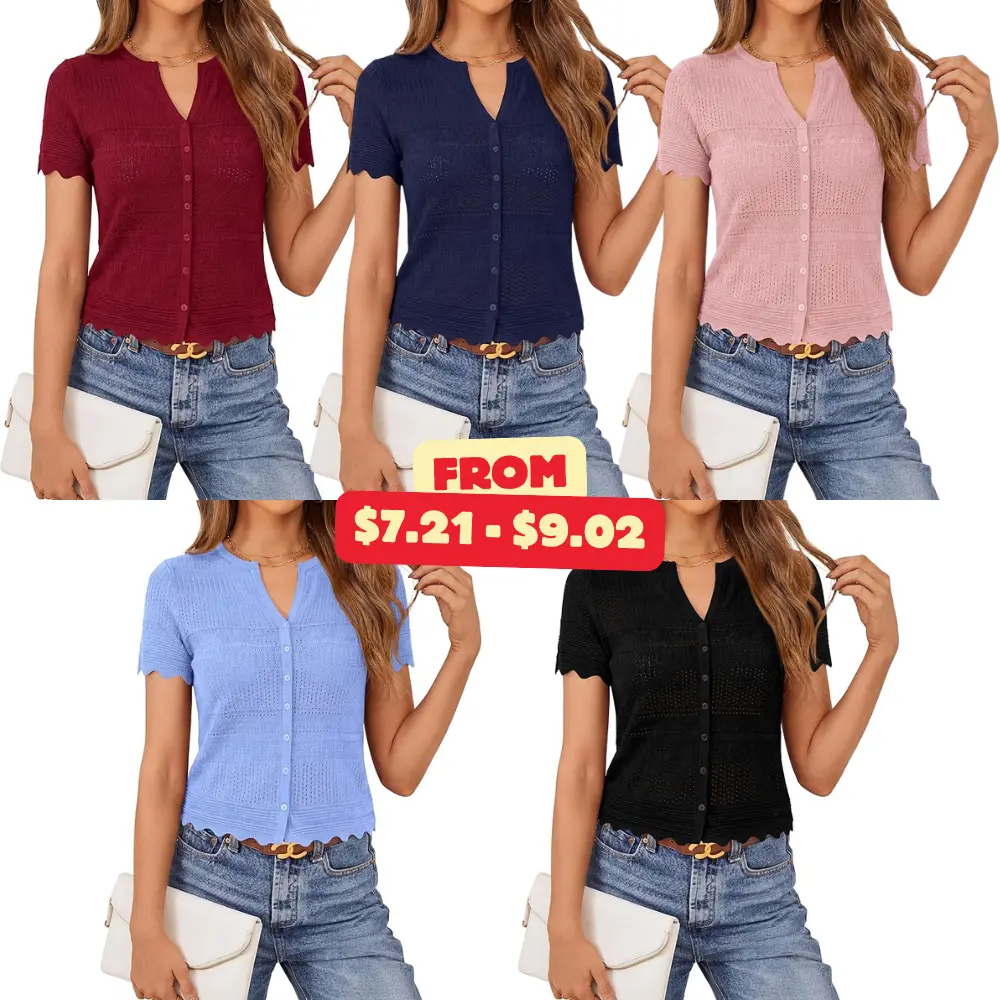 dowerme Womens Crochet Crop Tops Deal: Save 50% at Amazon