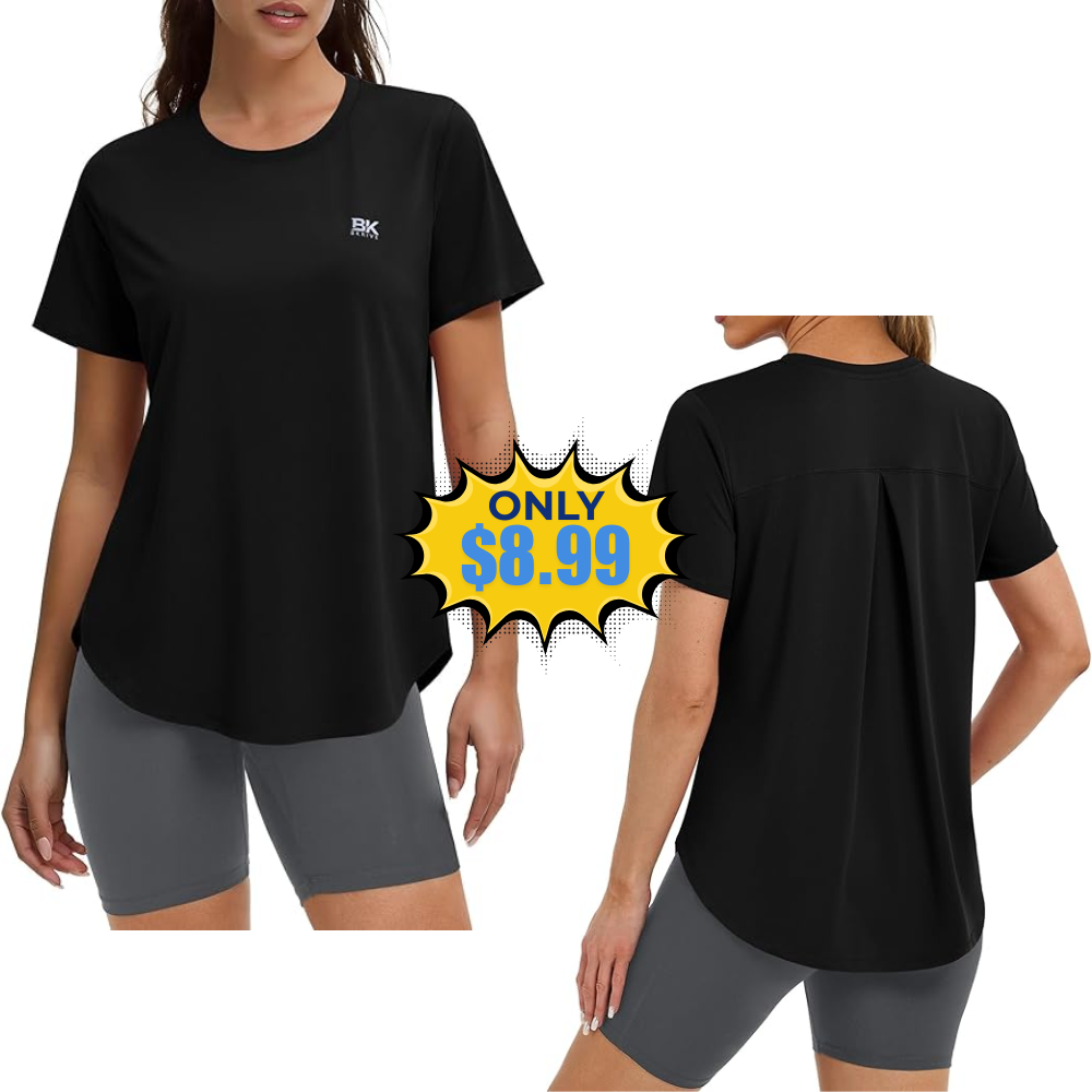BKRIVE Womens Workout Tops Deal at Amazon