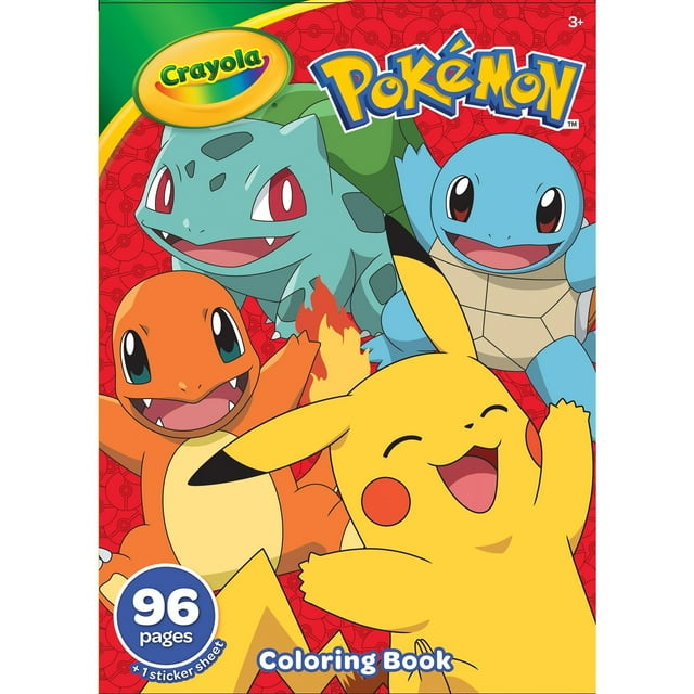 96-Page Crayola Pokémon Coloring Book w/ Sticker Sheet – Only $2.68