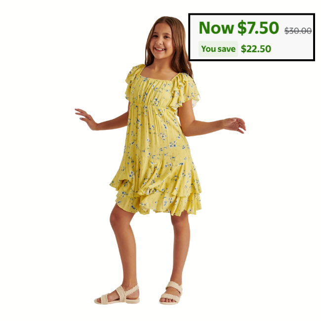 Flutter Sleeve Dress Deal: Save $22.50 at Walmart