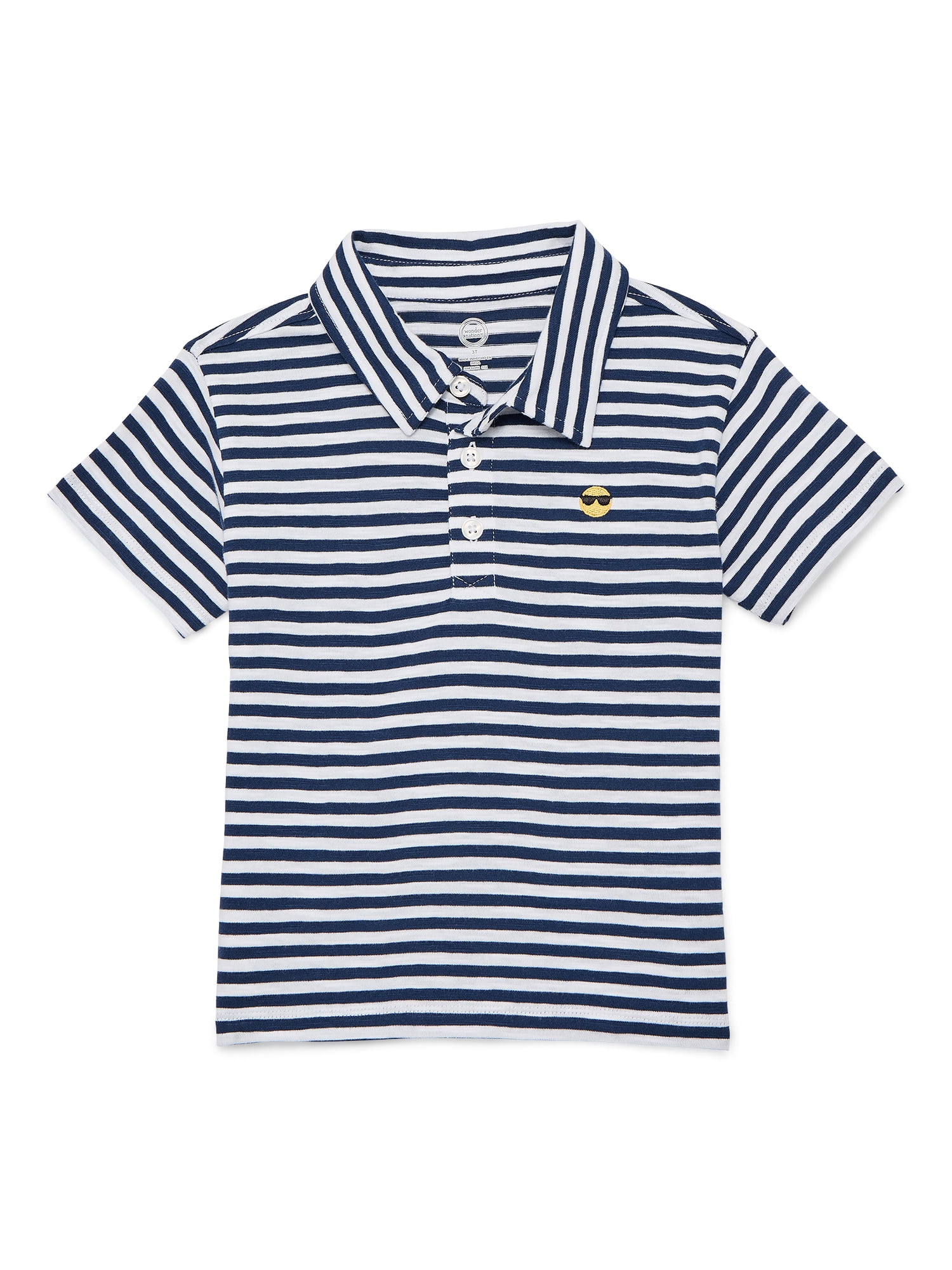 Wonder Nation Toddler Boys Striped Polo Shirt Deal: $3 at Walmart