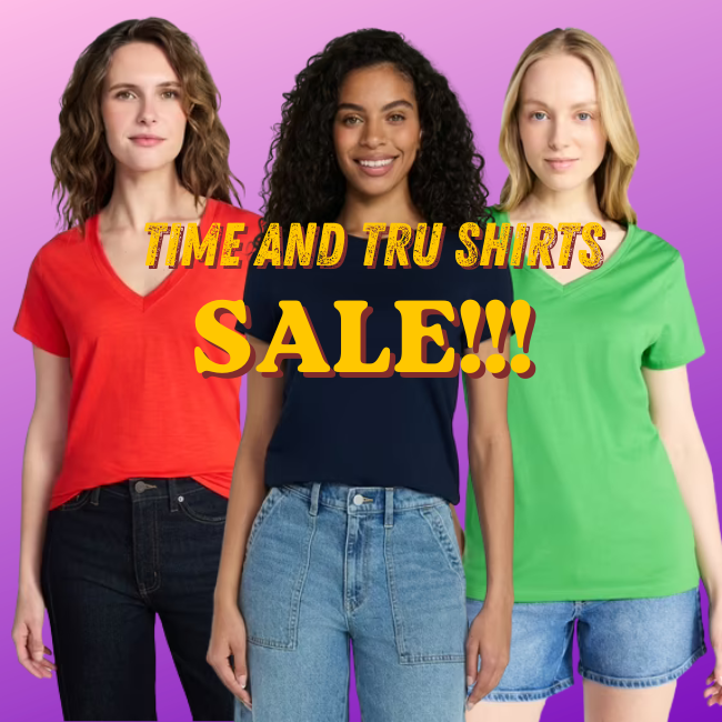 Time and Tru Shirts Sale at Walmart