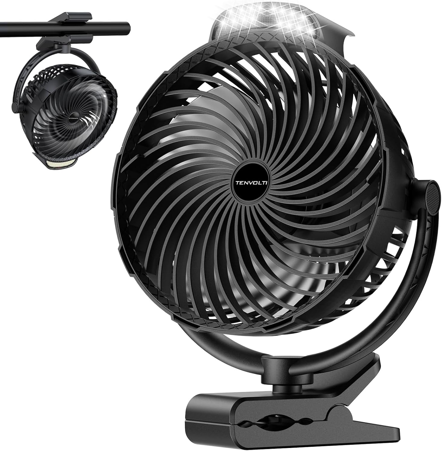 Tenvolti 10000mAh Clip on Fan, 8-Inch Golf Cart Fan Recharge deal at Amazon