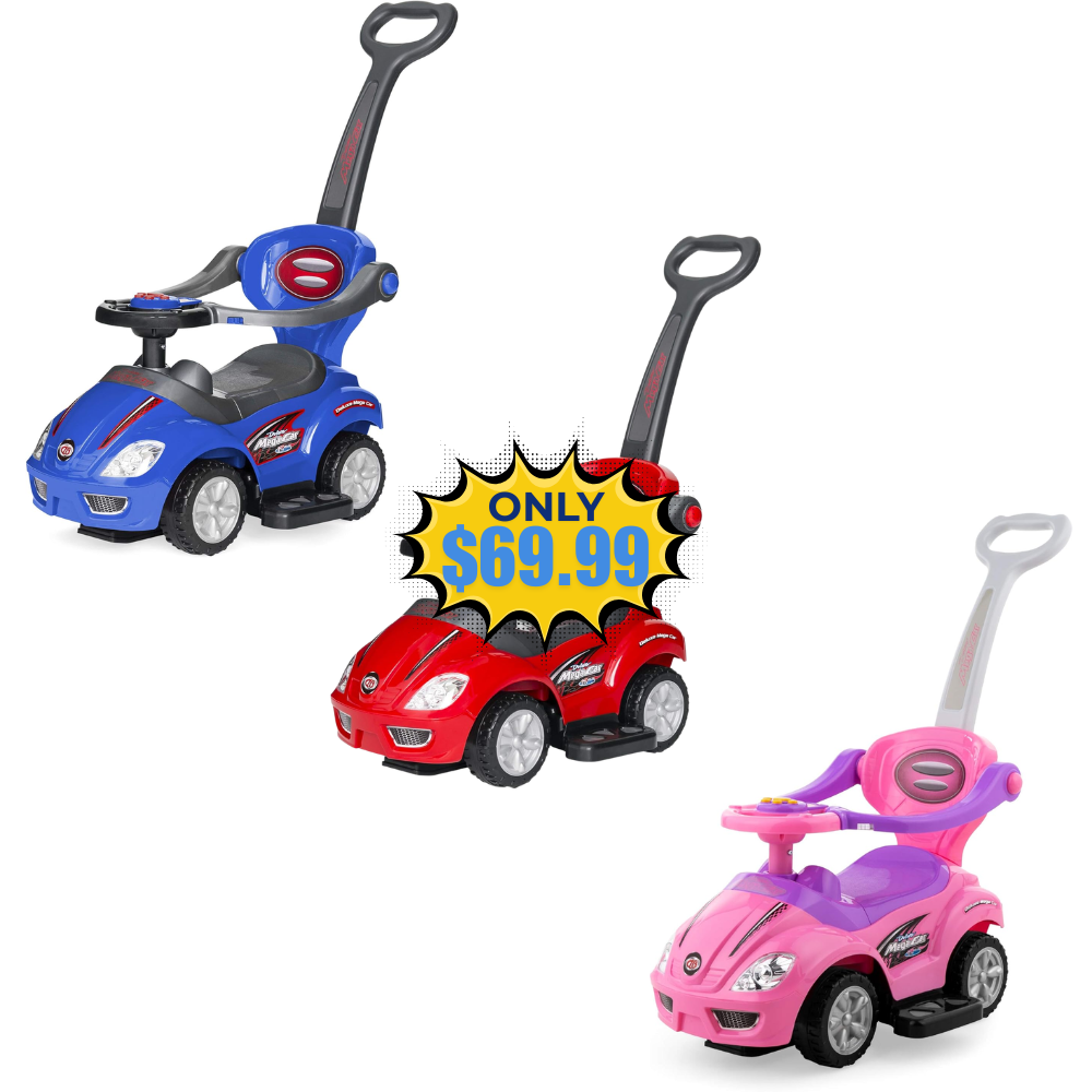 Kids 3-in-1 Push and Pedal Car Deal: Save 30% at Amazon