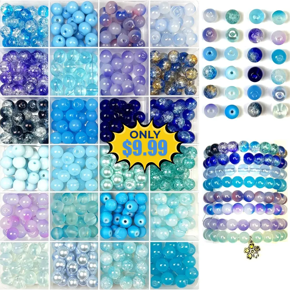 576pcs Glass Beads, 8MM Deal at Amazon