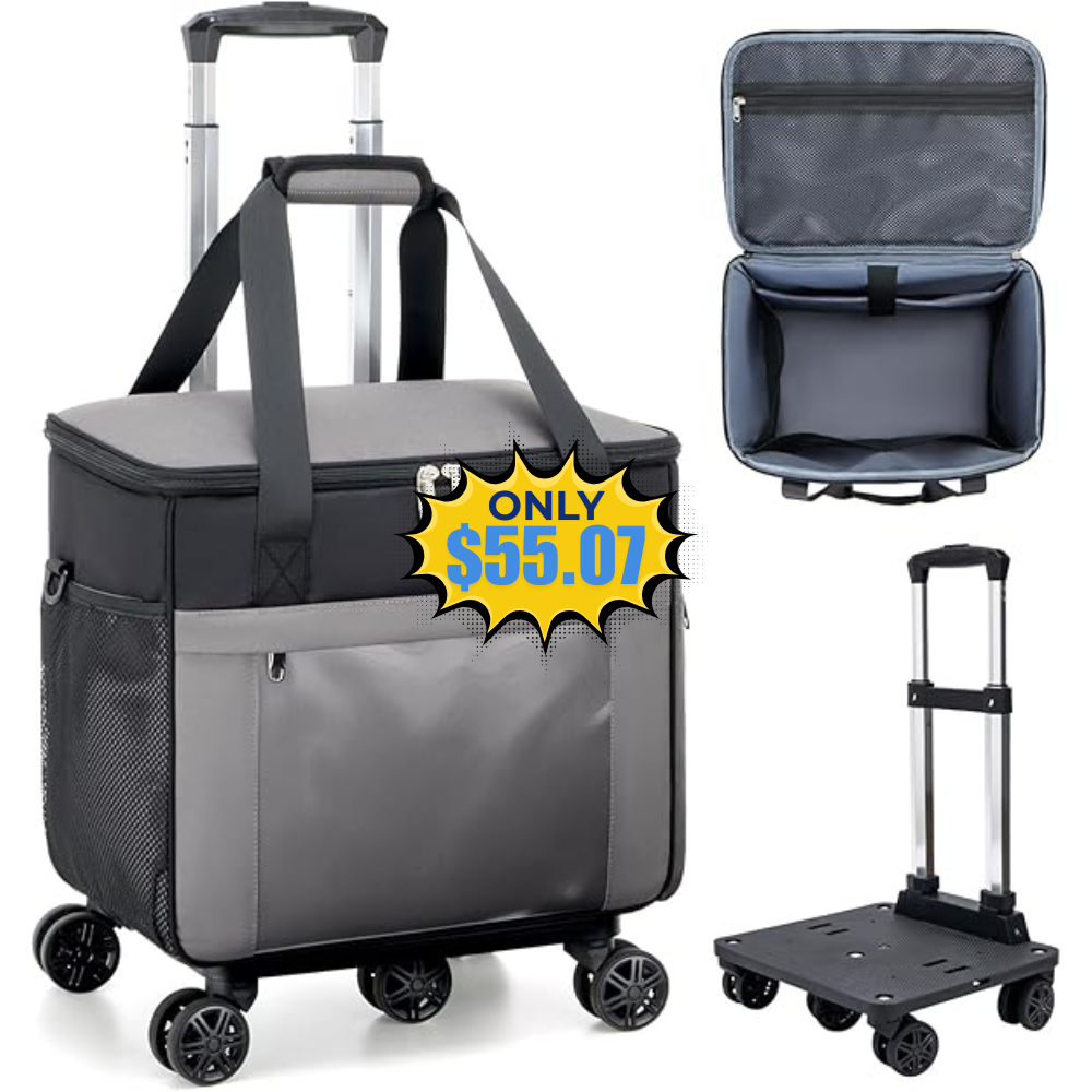 Amythe Rolling Teacher Tote Bag Deal: Save $12.92 at Amazon