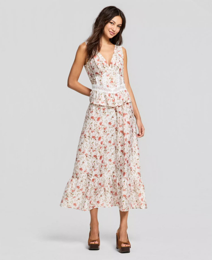 And Now This Women’s Corset Peplum Maxi Dress Deal at Macy’s: Save $40.31