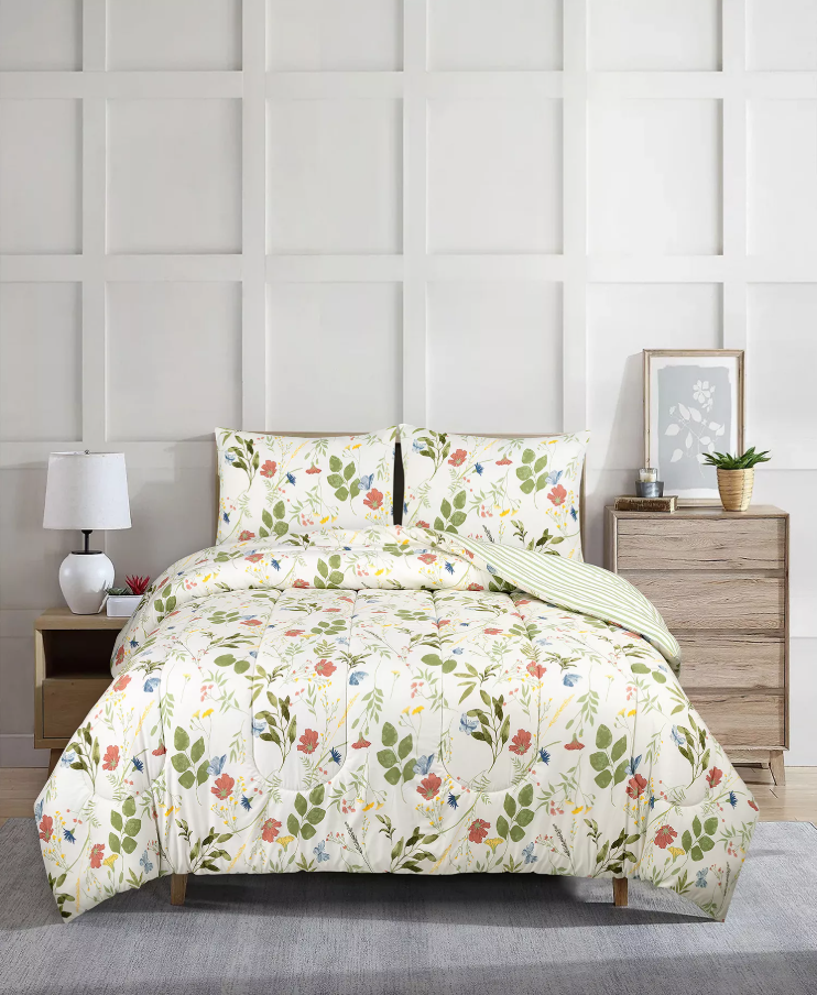 Wispy Floral 3-Pc. Comforter Sets Deal at Macy’s: Save 63%
