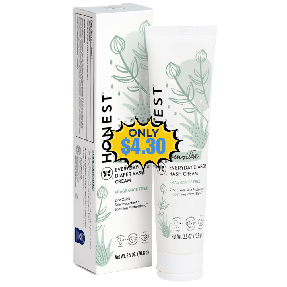 Honest Diaper Rash Cream Deal: Save 44% at Amazon