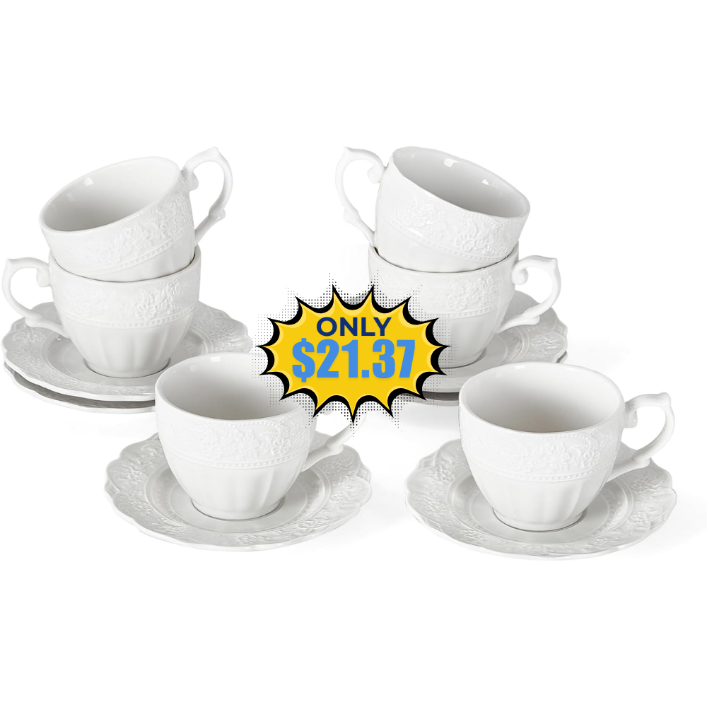 3 oz Espresso Cups Set of 6 Deal: Save 6% at Amazon