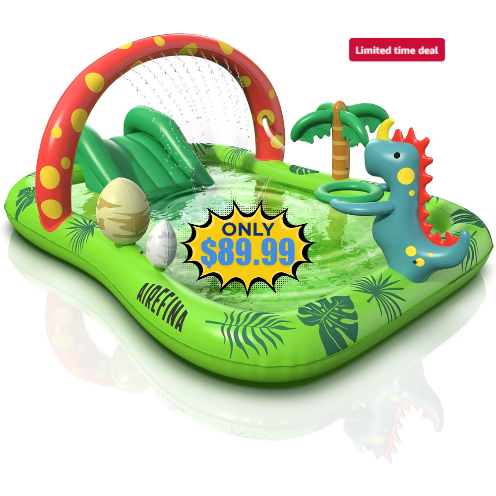 Airefina Dino Planet Inflatable Pool Deal: Save 31% on Amazon