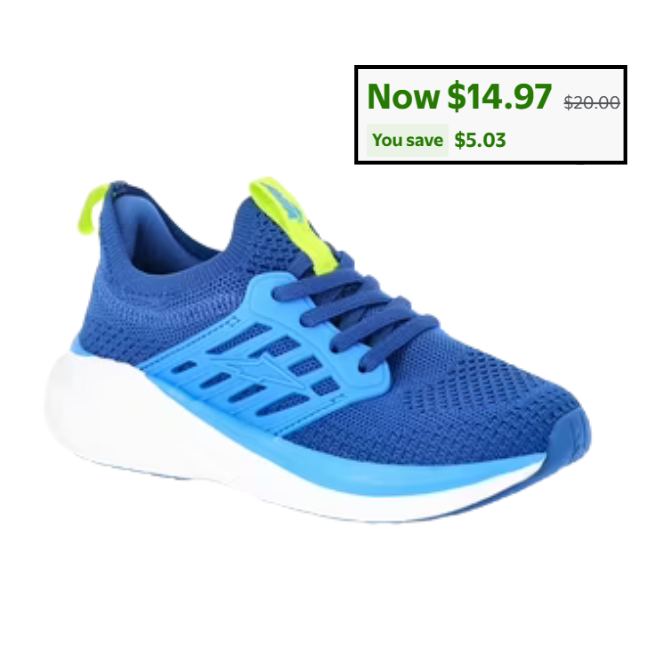 Big Kids Knit Cage Sneakers Deal: Save $5.03 at Walmart