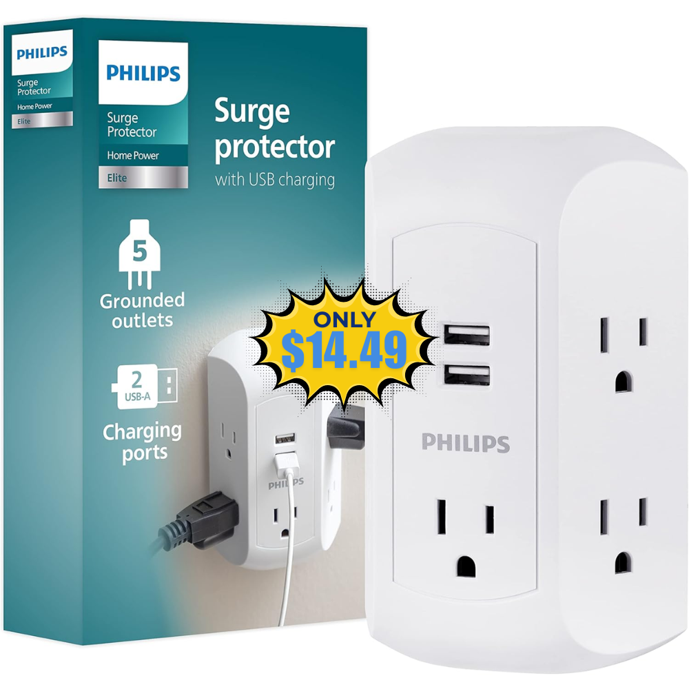Philips 5-Outlet Extender Deal: Save 46% at Amazon