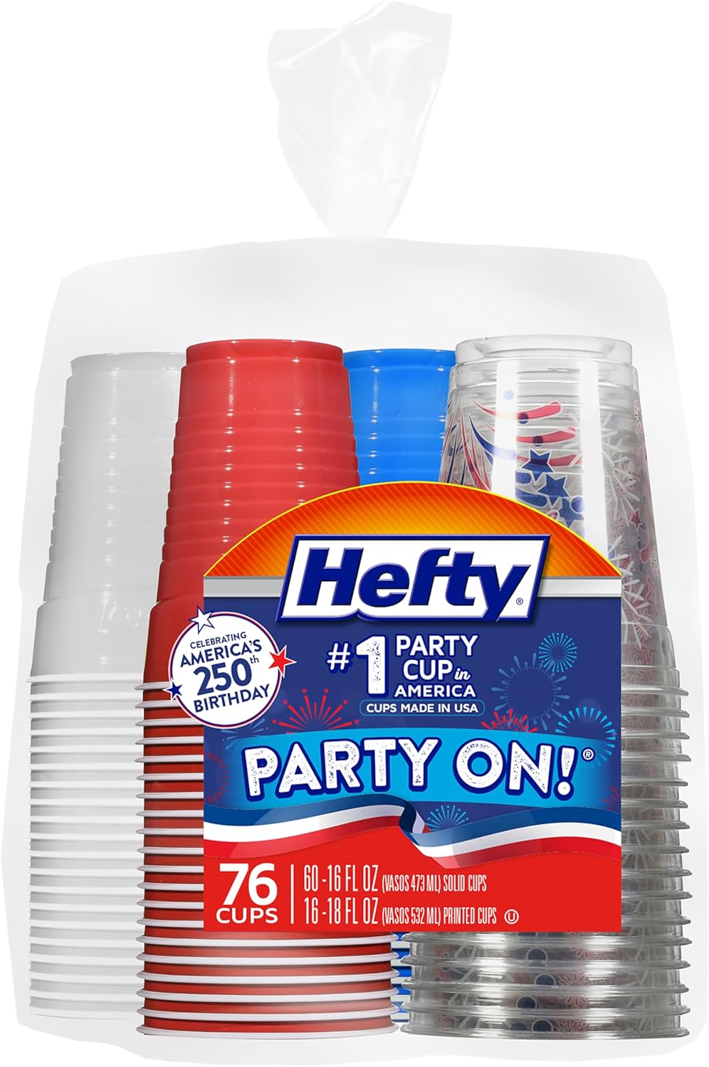 Hefty 76-Count Patriotic Cups deal at Amazon
