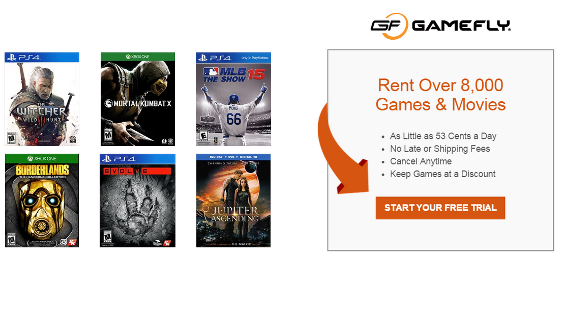 FREE 30 Day Gamefly Membership = FREE Video Game & Movies