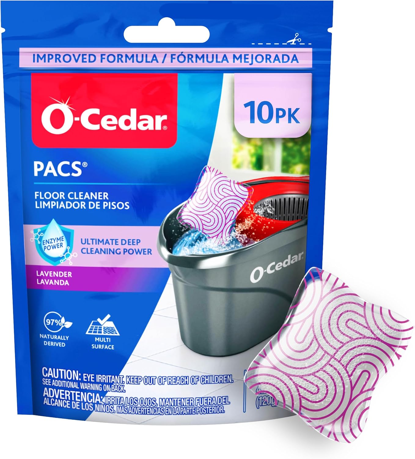 $5.97 O-Cedar PACS Hard Floor Cleaner Lavender Scent 10 Coun deal at Amazon