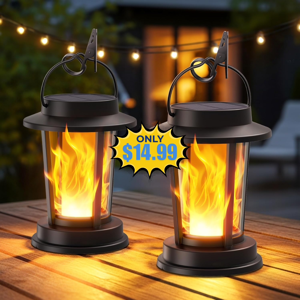 Solar Lanterns Outdoor Waterproof 2 Pack Deal on Amazon: 6FQ7Z46W Promo Code