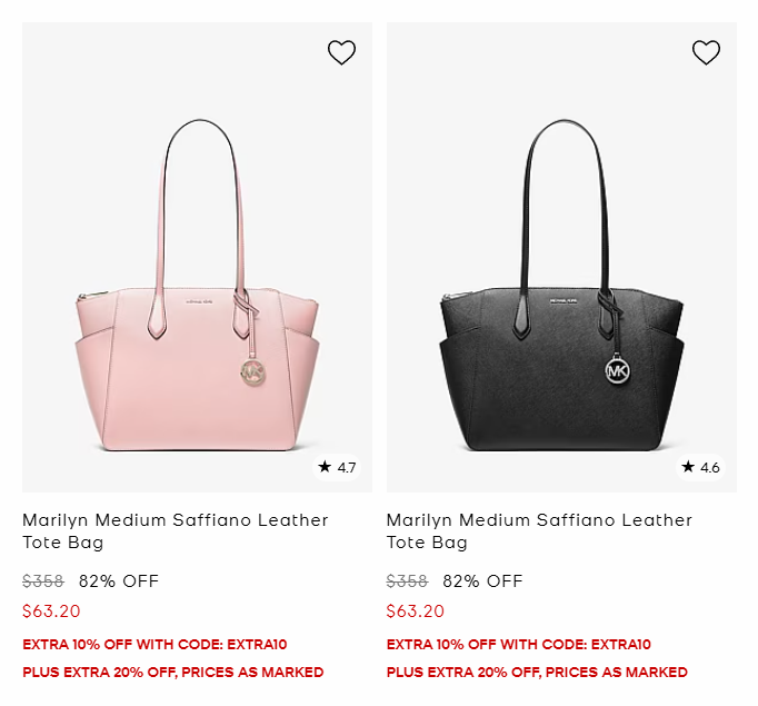 Marilyn Medium Saffiano Leather Tote Bag Deal: Save 84% at Michael Kors