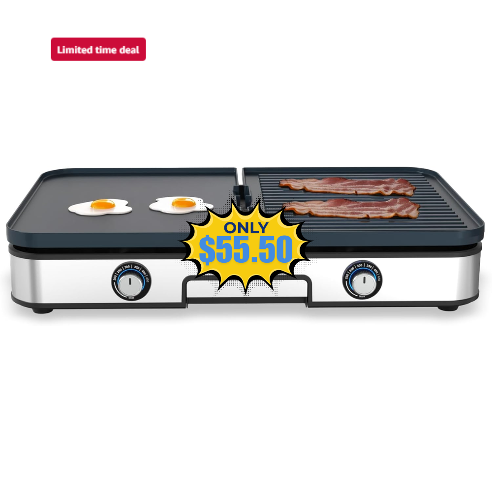 Gourmia 3-in-1 Grill & Griddle Electric Deal: Save 44%