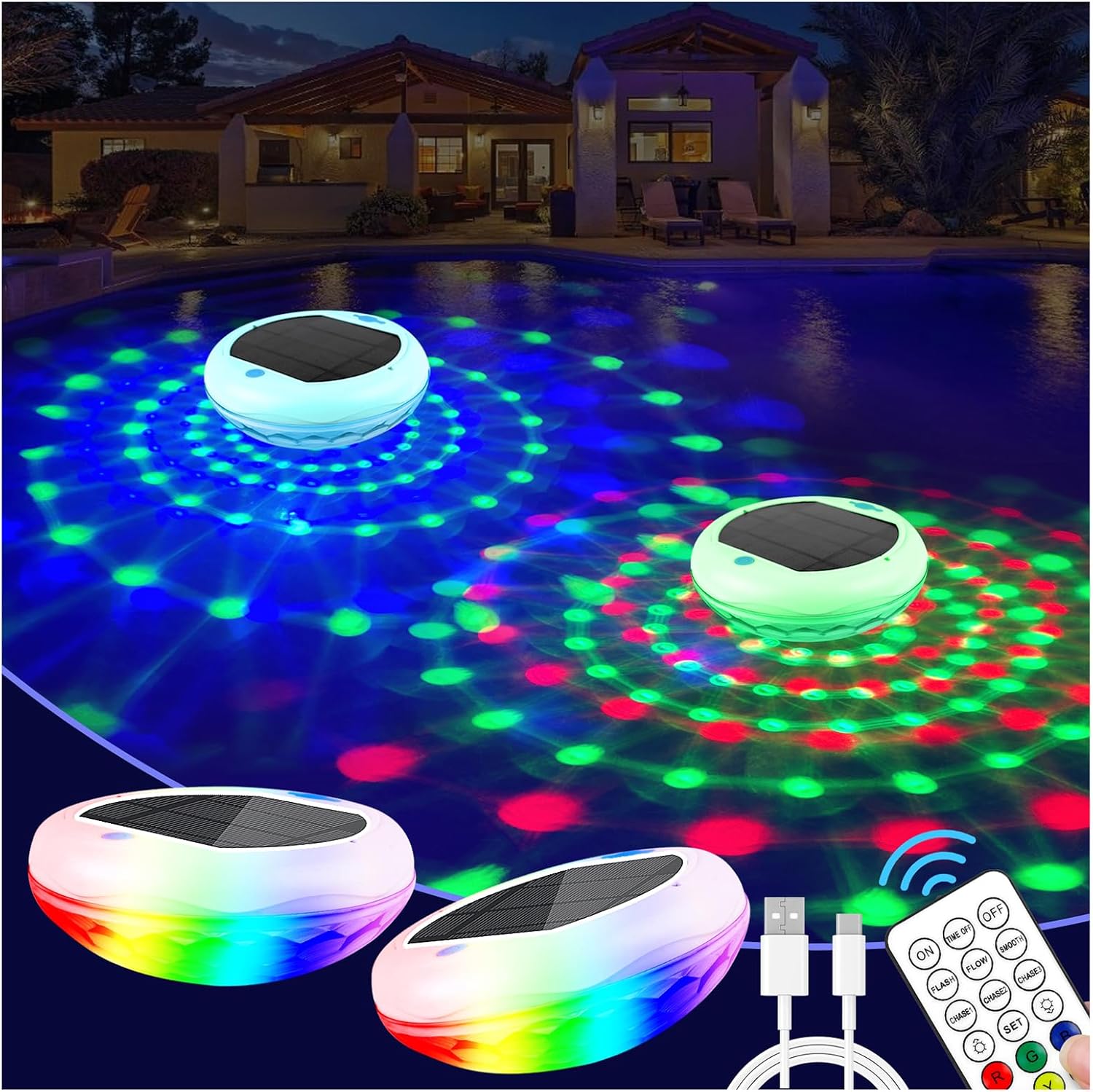 Solar Floating Pool Lights 2-Pack Only $22.32 (Reg. $45) at Amazon