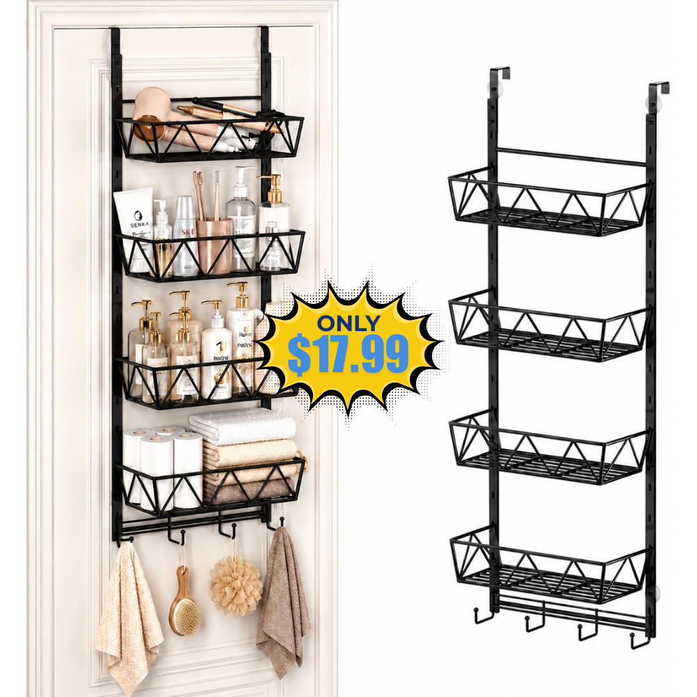 Over The Door Bathroom Storage Deal at Amazon