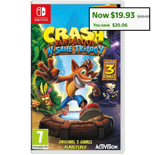 Crash N. Sane Trilogy Deal: Save $20 at Walmart