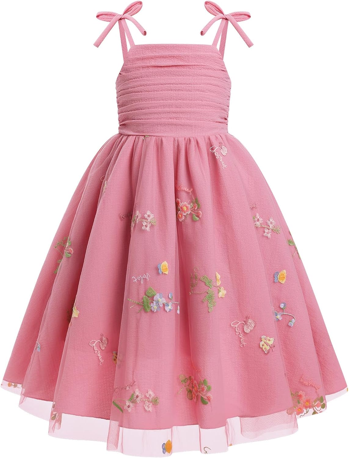 EULIMENE Tulle Girls Dresses Floral Embroidery Only $42.99 at Amazon