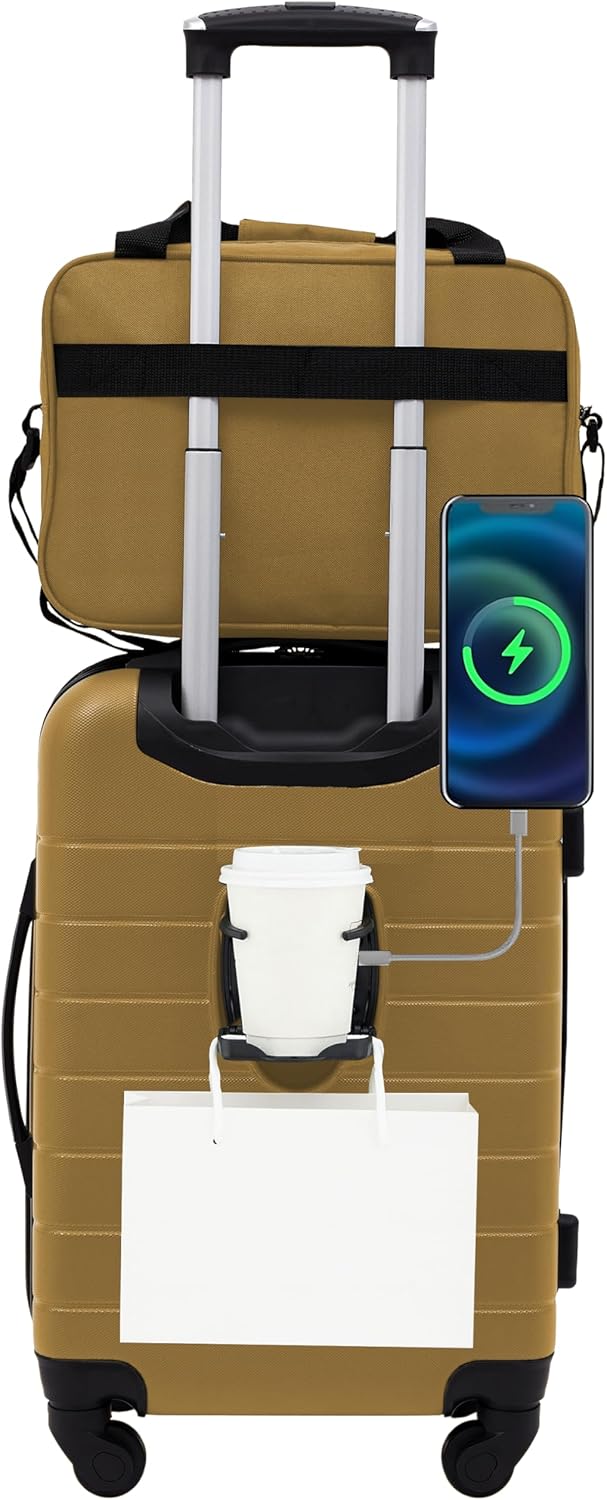 $69.99 Wrangler Smart Spinner Hardside Luggage 2 Piece Set a deal at Amazon