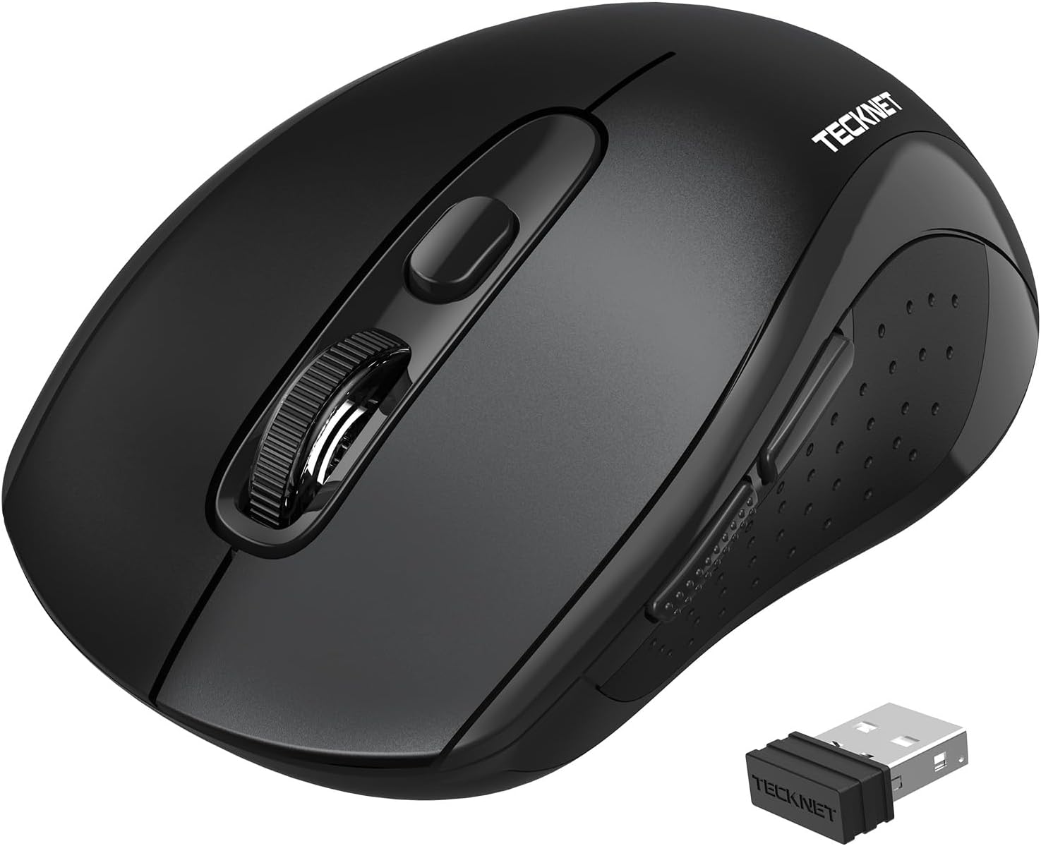 TECKNET Bluetooth Mouse (BT 5.0/3.0+2.4Ghz), 6-Level 4000 DP deal at Amazon