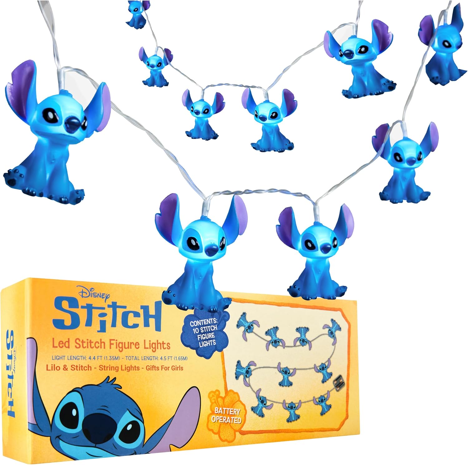 Disney Stitch LED String Lights for Kids, Teens, Adults, 10 deal at Amazon