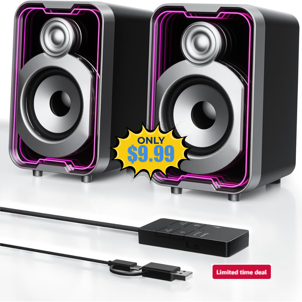 SOULION 2.0 Computer Speakers Deal: Save 50% at Amazon
