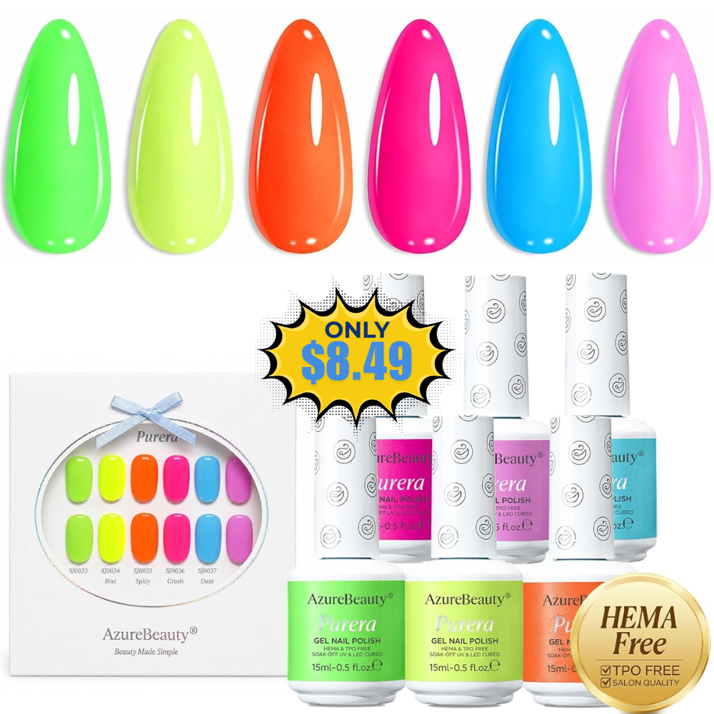 AzureBeauty 15ml Gel Nail Polish Set Deal: Save 15% on Amazon