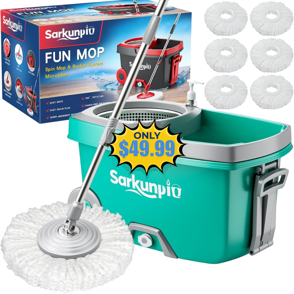 Mop and Bucket Set with Wringer Deal at Amazon