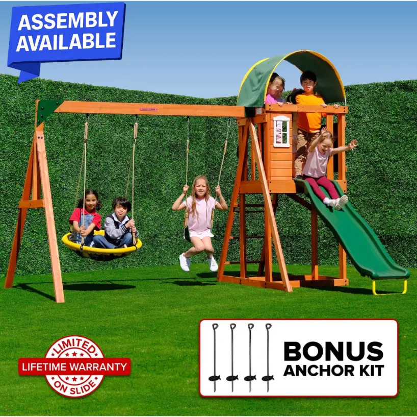 Sportspower Amelia Wooden Swing Set Deal: Save $130.99 at Walmart