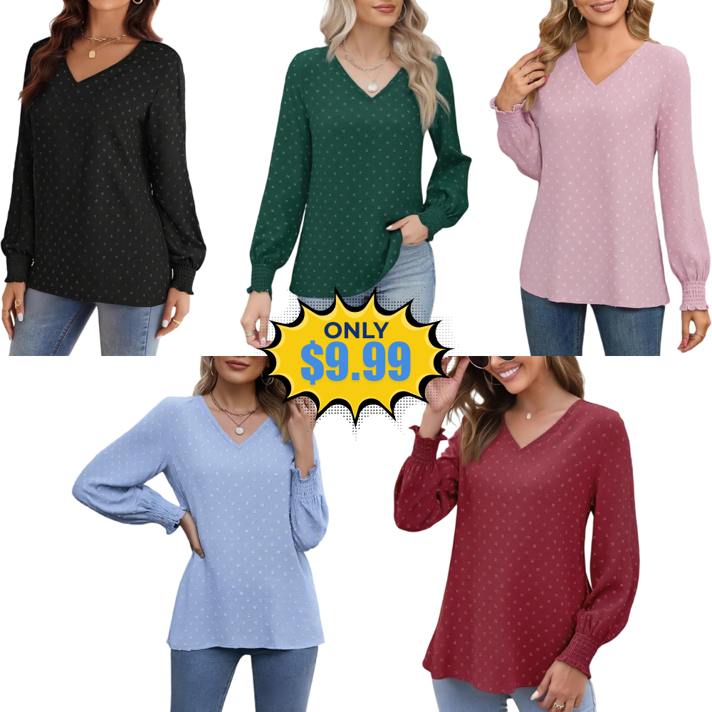 GAMISS Womens Swiss Dot Knit Top Deal: Save with Promo Code on Amazon