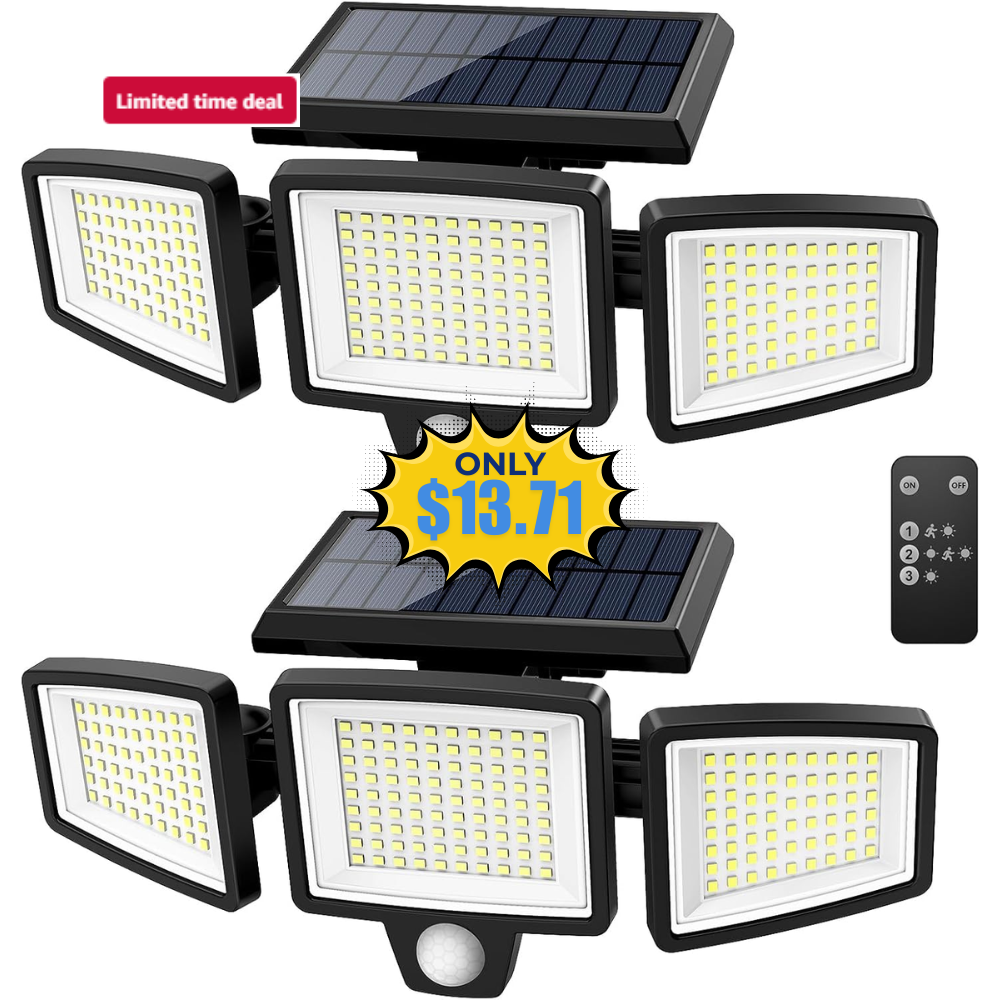 Tuffenough Solar Outdoor Lights 2 Packs Deal: Save 38% at Amazon