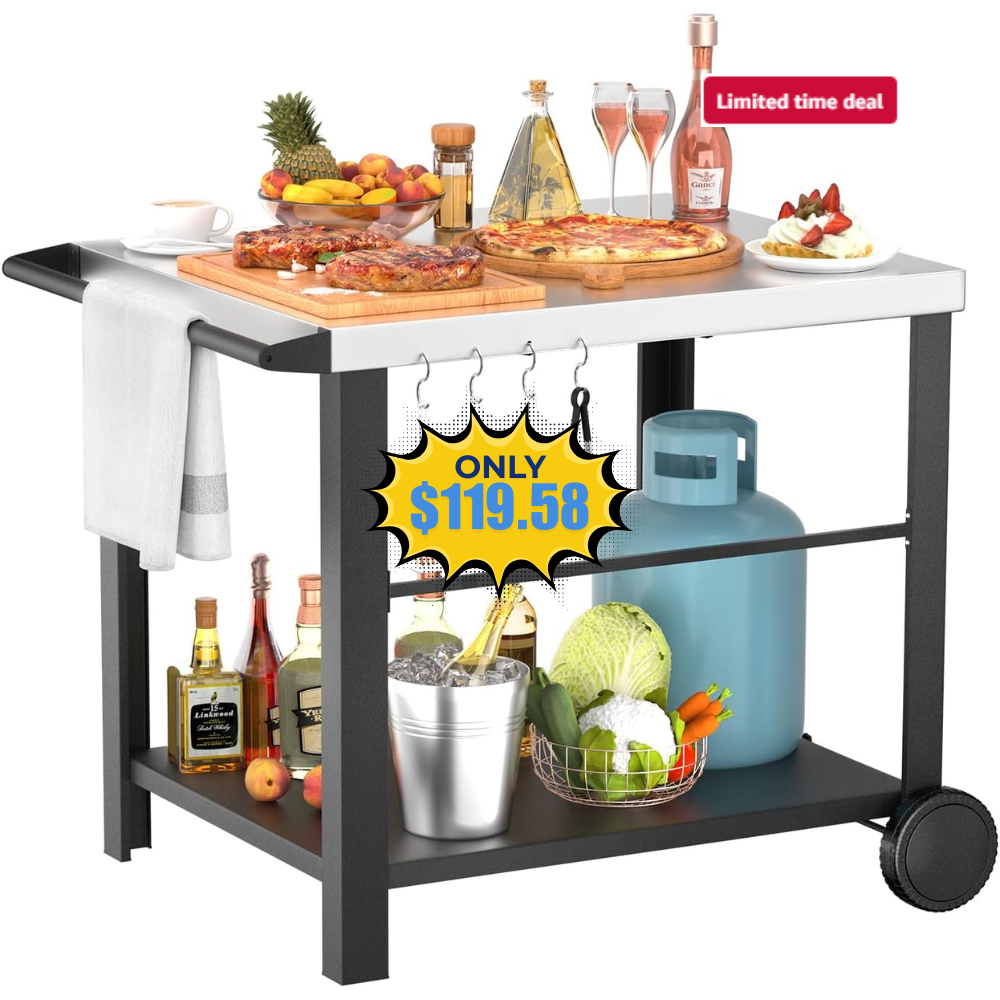 34″ x 24″ Movable Flattop Grill Cart Deal: Save 40% at Amazon