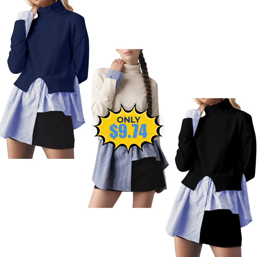 Women’s Turtleneck Sweater Top Deal at Amazon