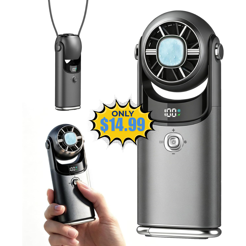 Portable Pocket Fan Promo at Amazon: Save with Code AYJMEMB7