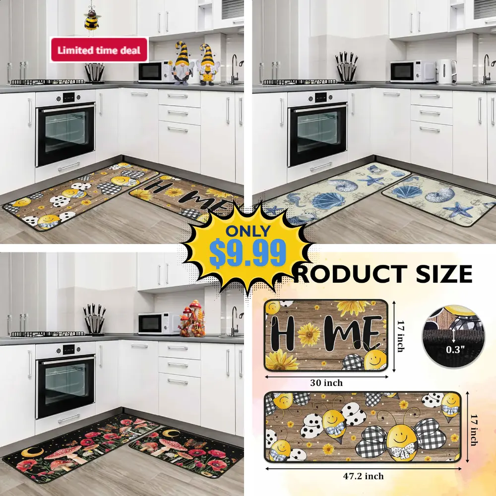 Kitchen Rugs and Mats Set Deal: Save 50% at Amazon
